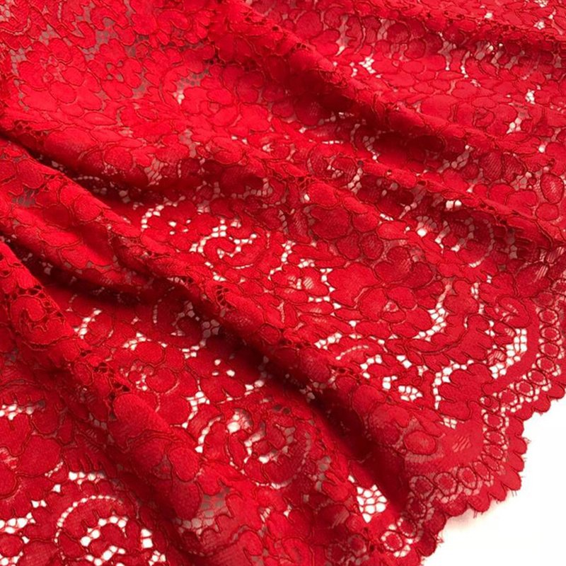 Scallop Edge Wave Lace Fabric for Women's Wear Wholesale Supplier 8